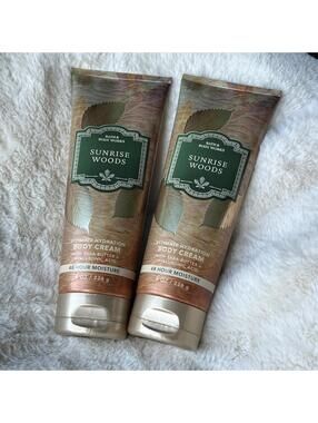 🆕 BBW Sunrise Woods Body Cream Lotion SANDALWOOD CASHMERE SWEET BERRIES NEW NWT